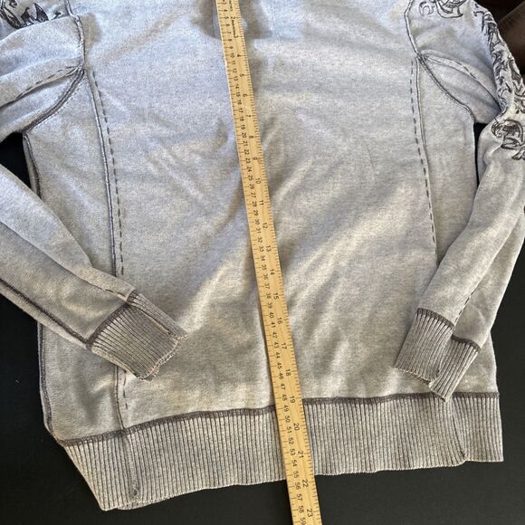 BKE Buckle Women's Sweater Dark Gray Size Large Long Sleeve Pullover 1/4 Zip - Picture 10 of 11